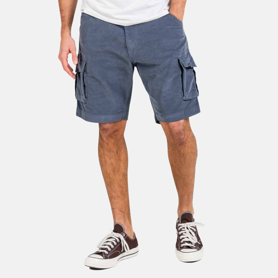 Reell City Cargo Short - Baby Cord Grey Blue Grau Bild 1