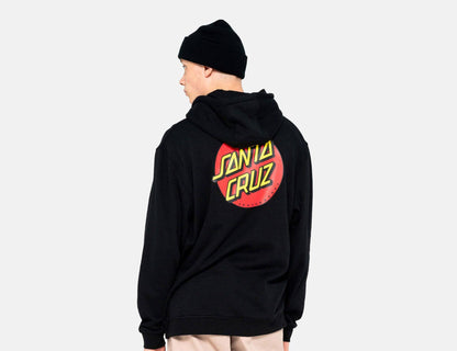 Santa Cruz Classic Dot Chest Hoodie - Black - Blowout Skateshop