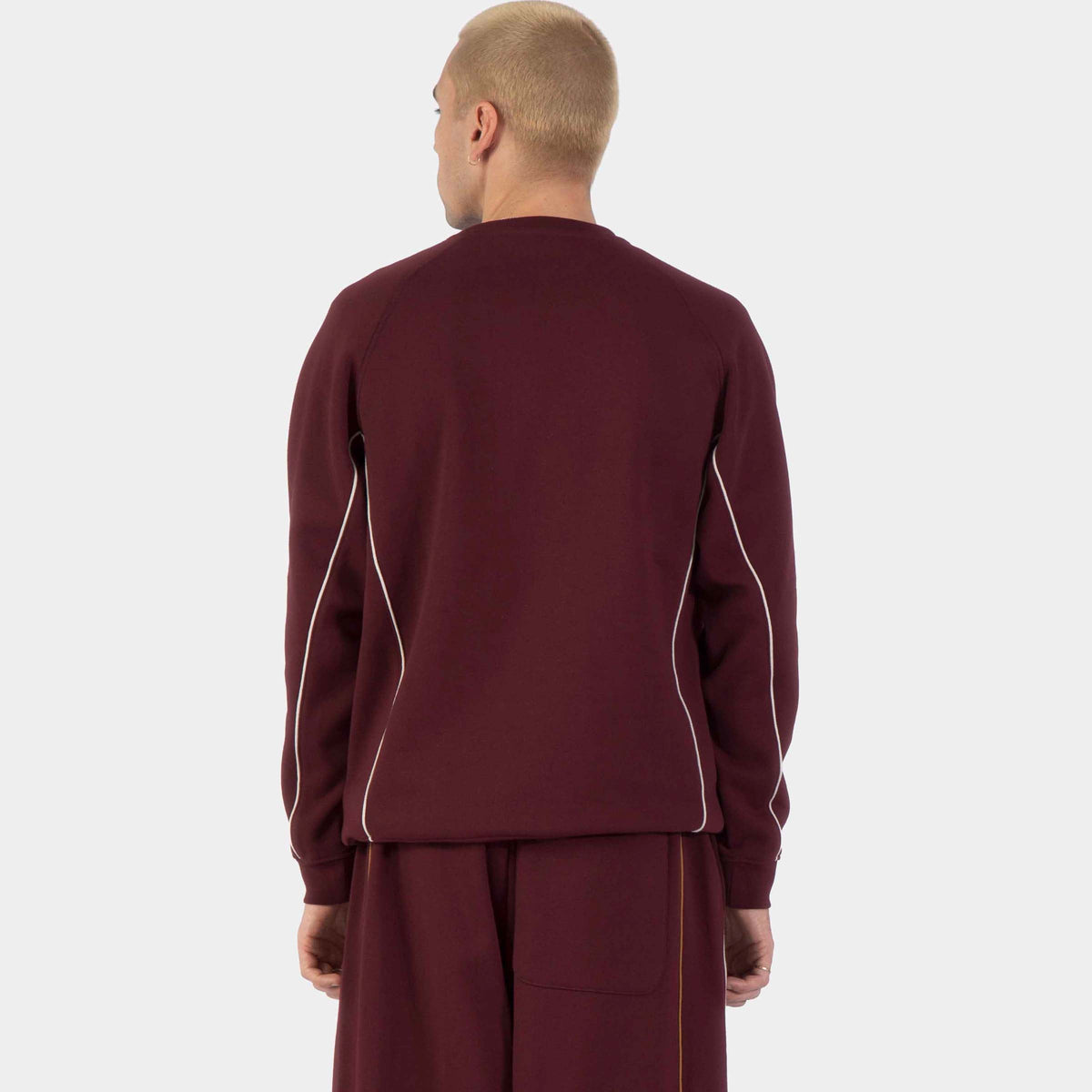 Santa Cruz Pinstripe Crew - Dark Plum, model hinten