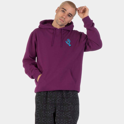 Santa Cruz Screaming Hand Chest Hoodie - Fresh Purple, model vorne