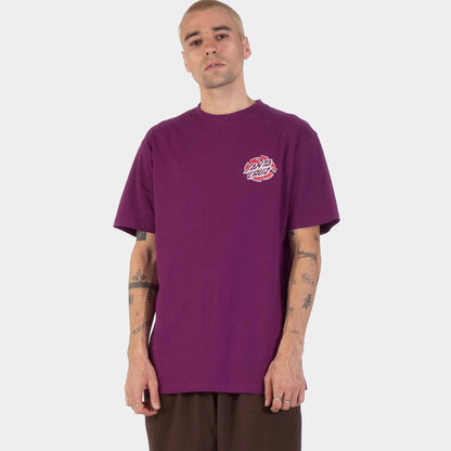 Santa Cruz Grabke Exploding Dot T-Shirt - Fresh Purple, model vorne
