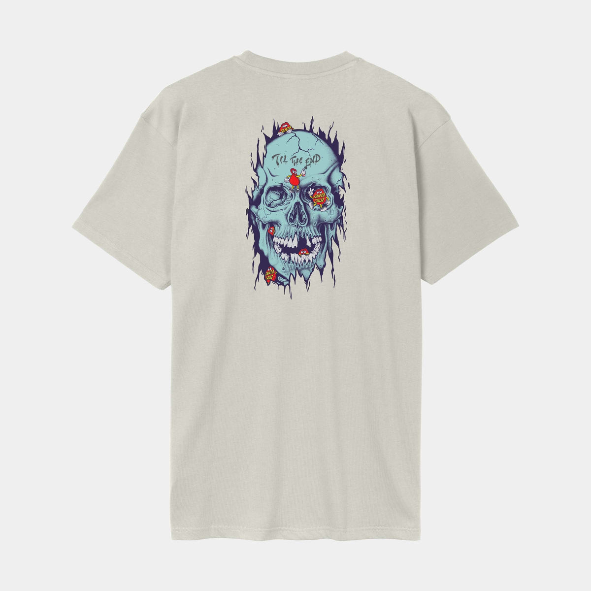 Santa Cruz Dot Dudes T-Shirt - Warm Grey, produkt hinten
