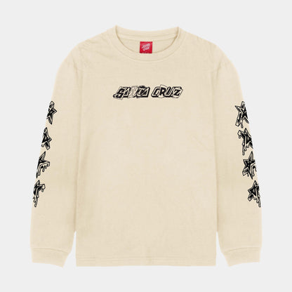 Santa Cruz Youth Pay Off Strip Long Sleeve T-Shirt - Wax Paper, produkt vorne