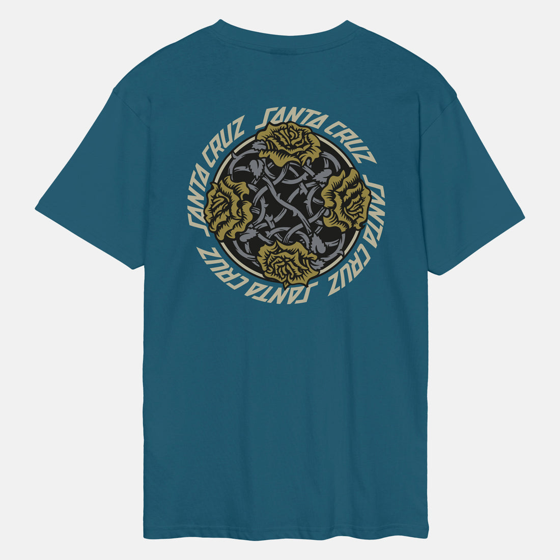 Santa Cruz Dressen Roses Solo T-Shirt - Dark Teal Blau Bild 1