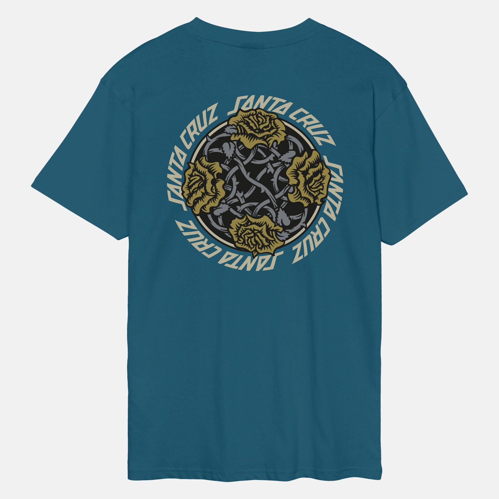 Santa Cruz Dressen Roses Solo T-Shirt - Dark Teal Blau Bild 1