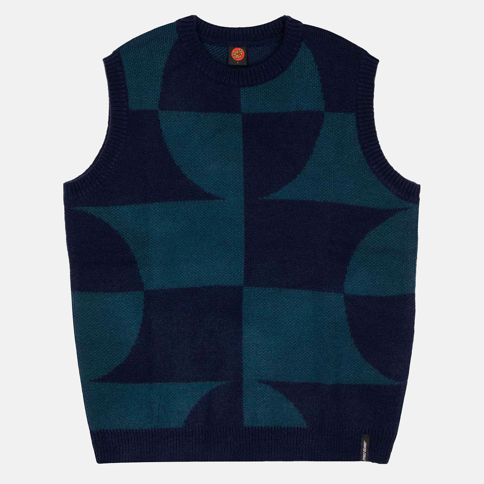 Santa Cruz Malba Crash Knit Vest - Teal Blau Bild 1