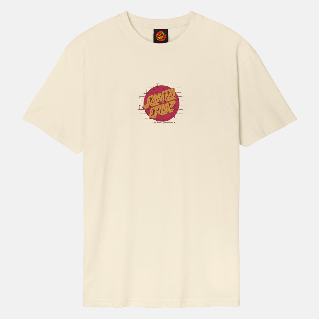 Santa Cruz Scrawl Brick Dot Front T-Shirt - Calico Gelb Bild 1