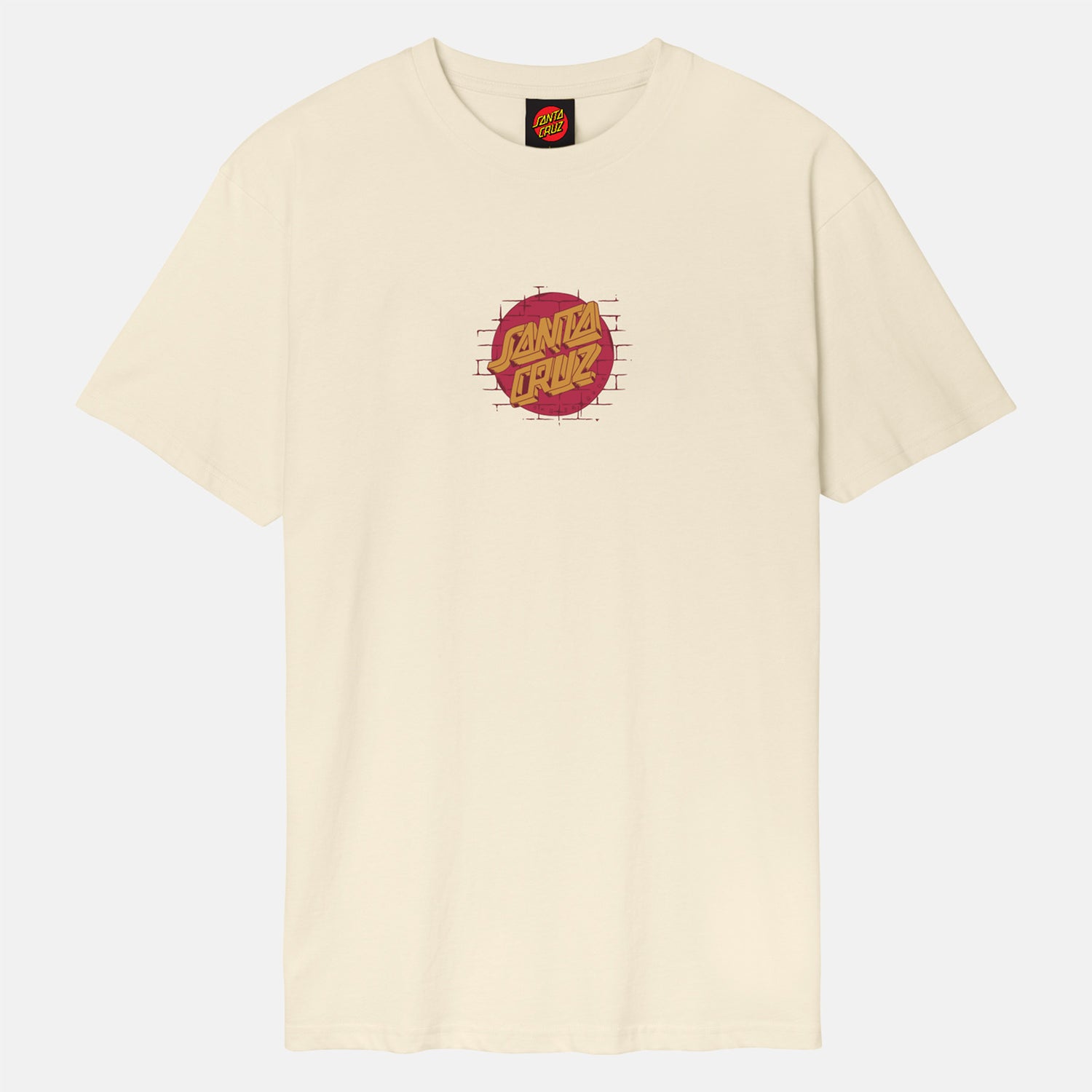 Santa Cruz Scrawl Brick Dot Front T-Shirt - Calico Gelb Bild 1