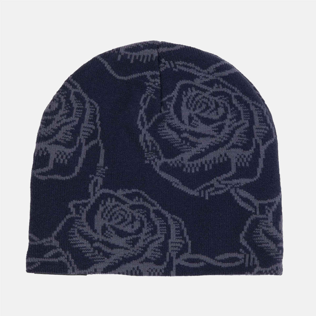 Santa Cruz Strip Skull Beanie - Navy Roses Blau Bild 2