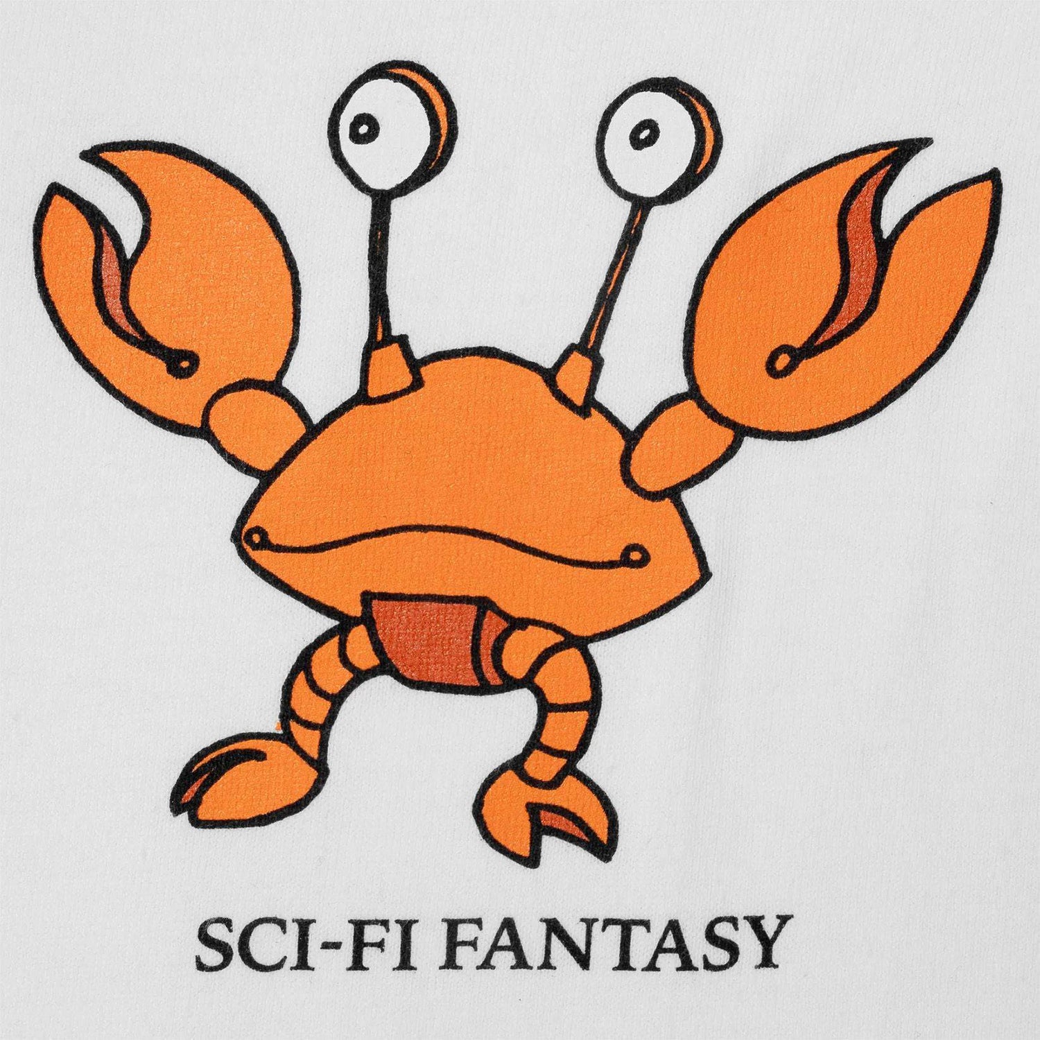 Sci-Fi Fantasy Crab T-Shirt- White - Blowout Skateshop