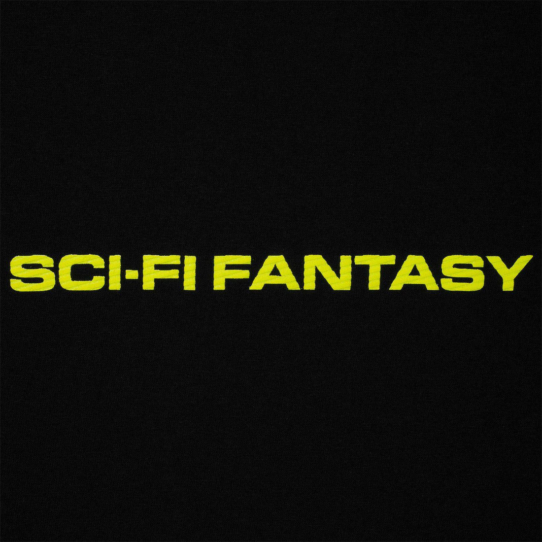 Sci-Fi Fantasy Textured Logo T-Shirt - Black - Blowout Skateshop