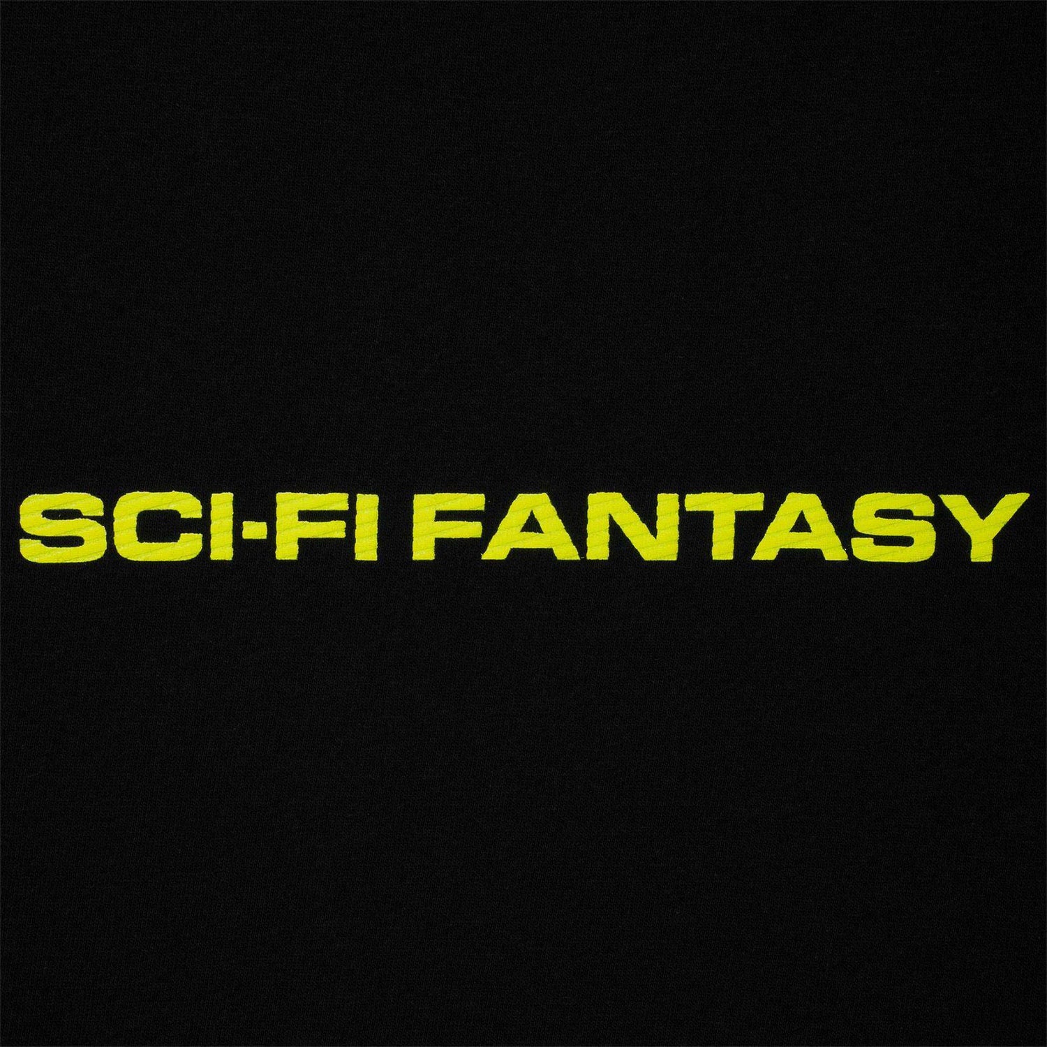 Sci-Fi Fantasy Textured Logo T-Shirt - Black - Blowout Skateshop