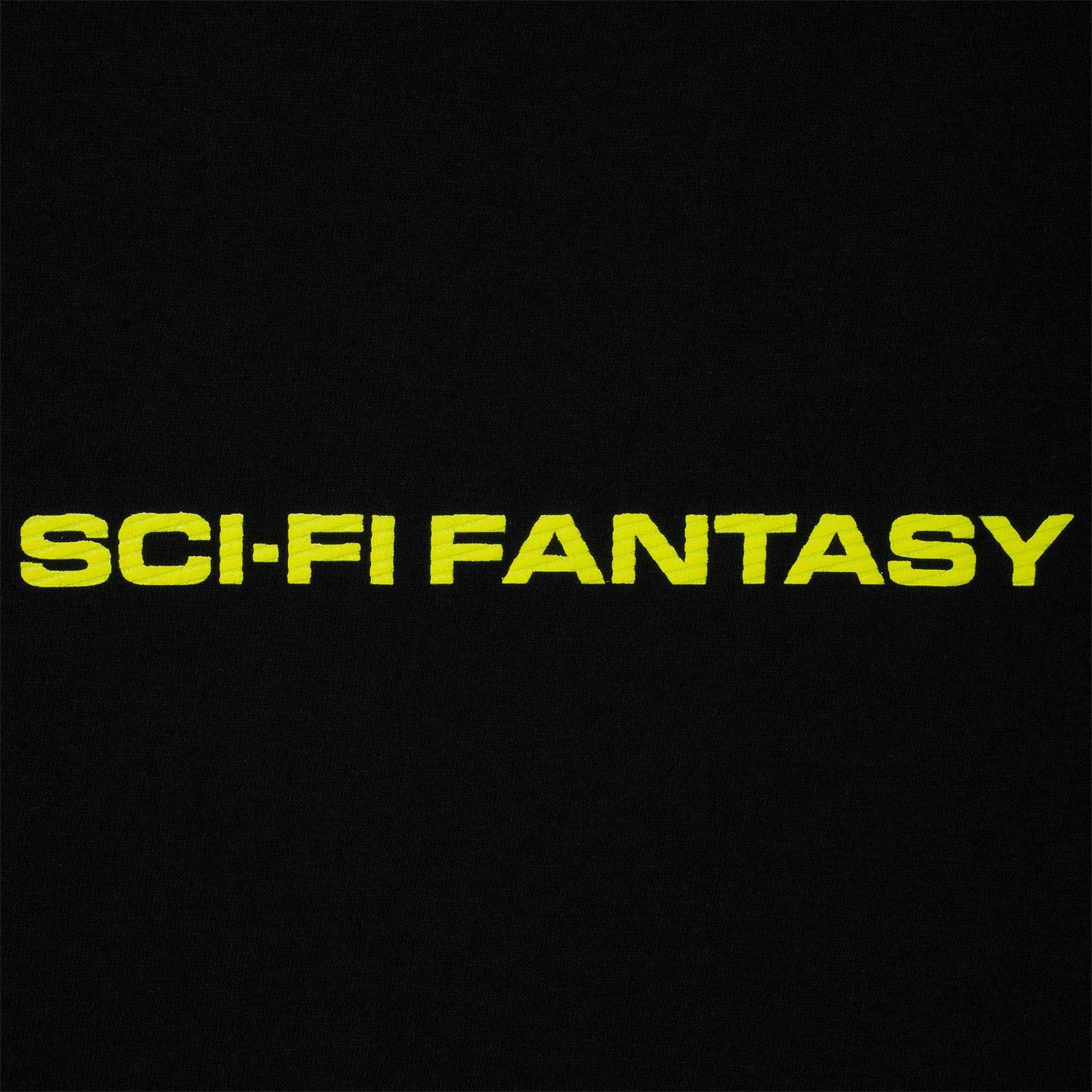 Sci-Fi Fantasy Textured Logo T-Shirt - Black Weiß Bild 2