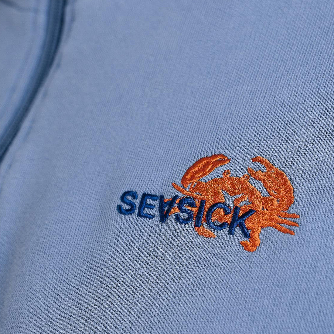 Seasick Crab Halfzip - Mid Blue Blau Bild 2