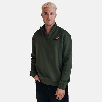 Seasick Frog Halfzip - Dark Green Grün Bild 1