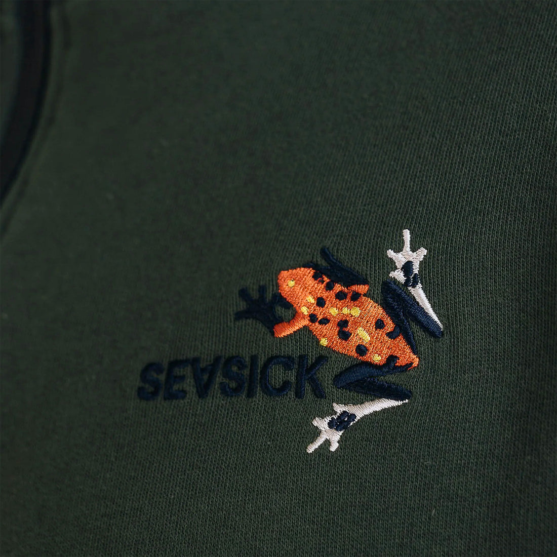Seasick Frog Halfzip - Dark Green Grün Bild 2