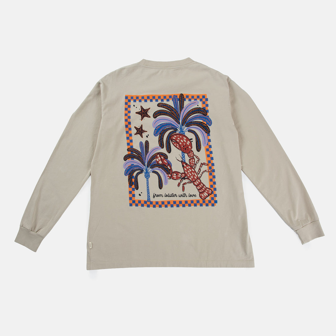 Seasick From Lobstar With Love Longsleeve - Taupe Beige Bild 1