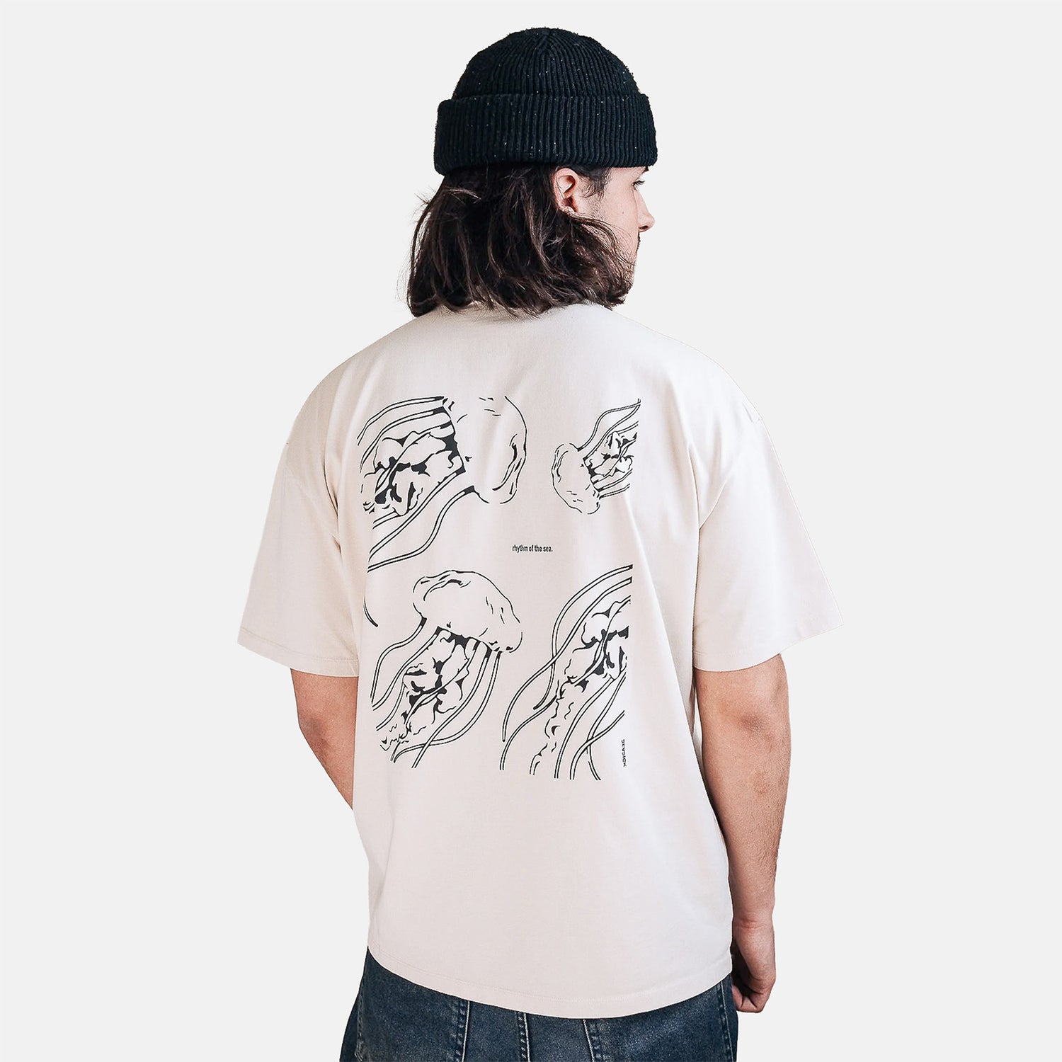 Seasick Jellyfish Sea T-Shirt - Light Beige Braun Bild 1