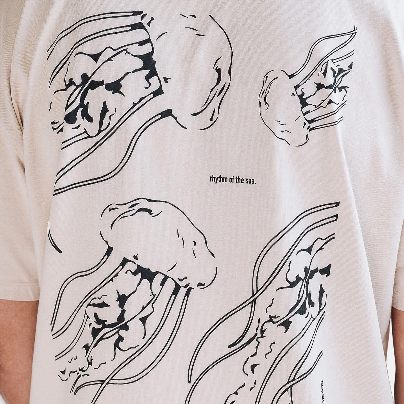 Seasick Jellyfish Sea T-Shirt - Light Beige Braun Bild 3