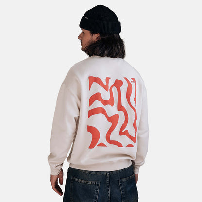 Seasick Pink Waves Crewneck - Light Beige Braun Bild 1