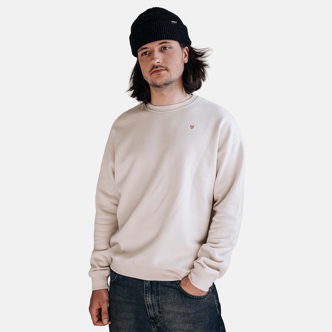 Seasick Pink Waves Crewneck - Light Beige Braun Bild 2