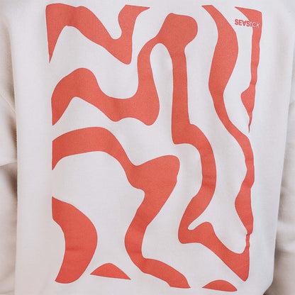 Seasick Pink Waves Crewneck - Light Beige Braun Bild 3