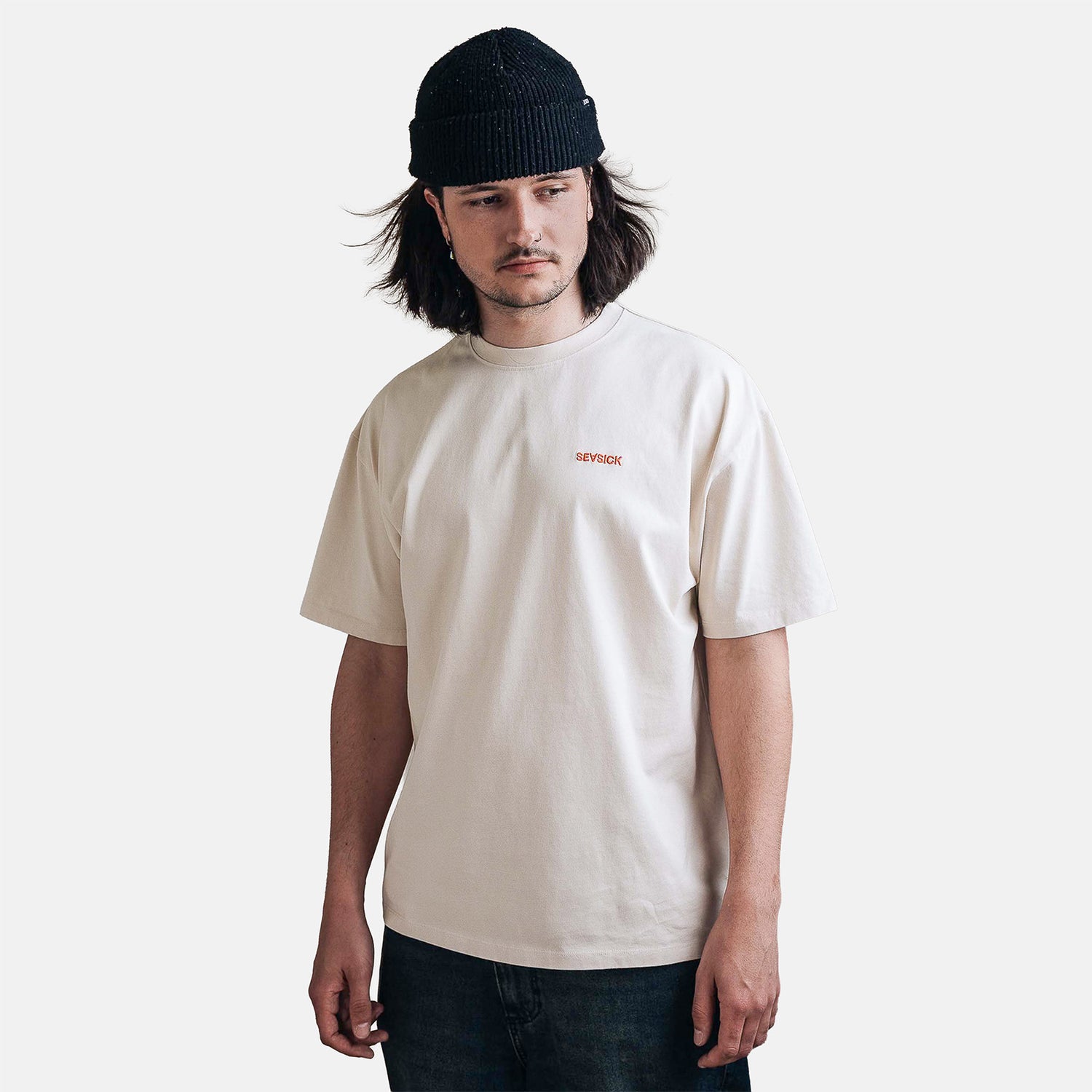 Seasick Pulpo Atlantico T-Shirt - Light Beige Braun Bild 2