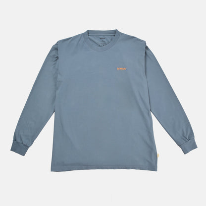 Seasick Seahorse Longsleeve - Ash Blue / Orange Blau Bild 2