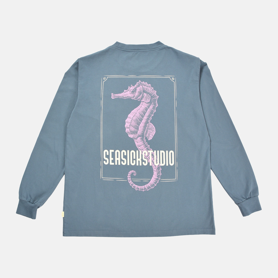 Seasick Seahorse Longsleeve - Ash Blue / Pink Blau Bild 1