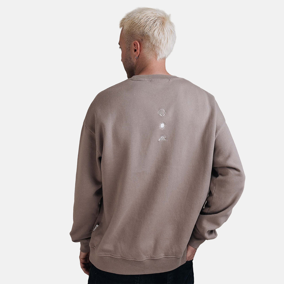 Seasick Shell, Sun, Wave Crewneck - Light Brown Braun Bild 2