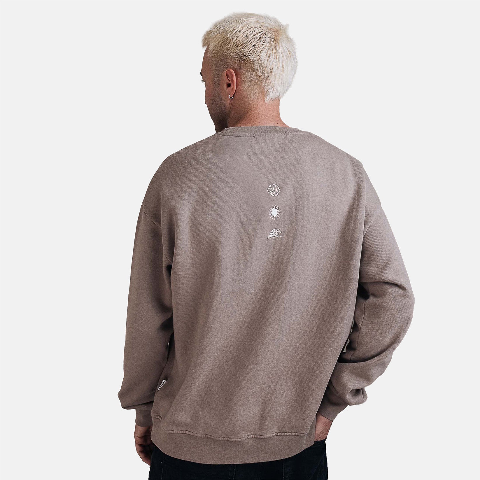 Seasick Shell, Sun, Wave Crewneck - Light Brown Braun Bild 2
