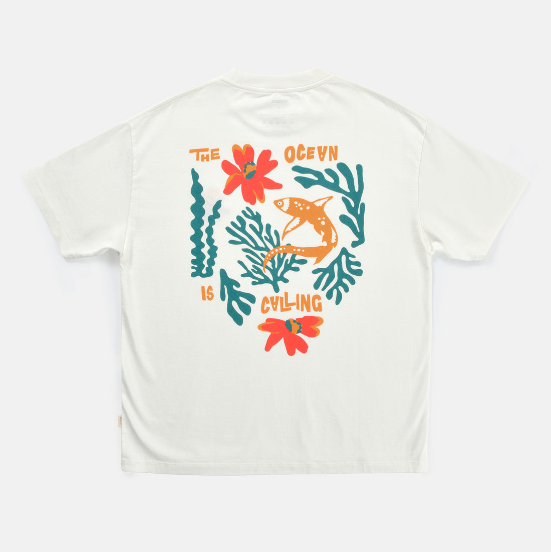 Seasick Flowers and Fish T-Shirt - White Weiß Bild 1