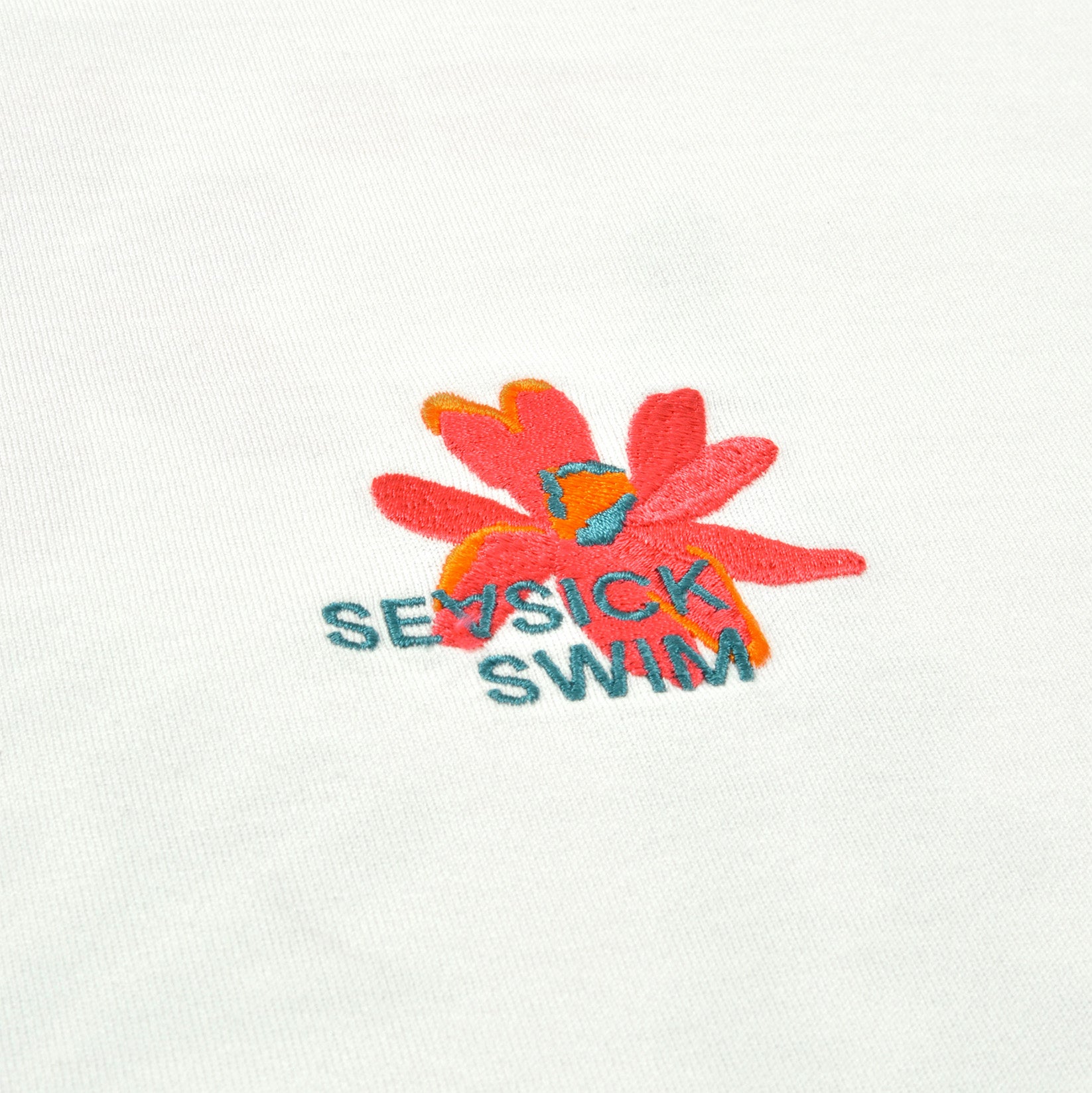 Seasick Flowers and Fish T-Shirt - White Weiß Bild 3