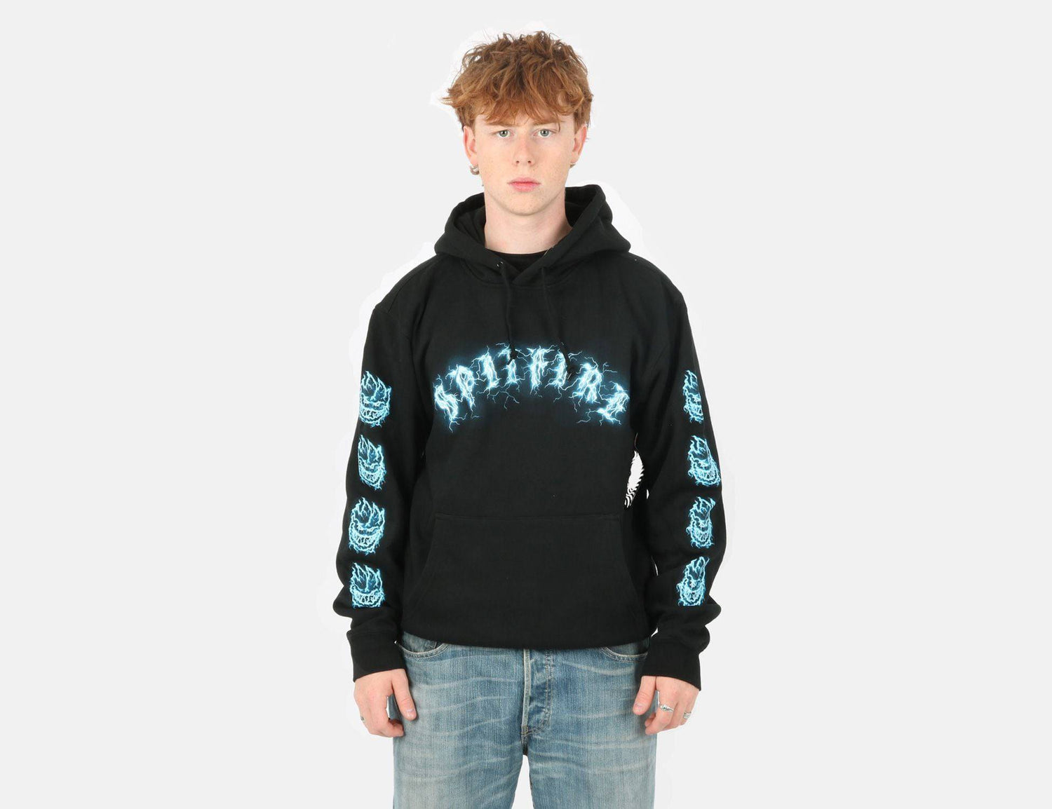 Spitfire Firebolt Old English Bighead Sweatshirt - Black - Blowout Skateshop