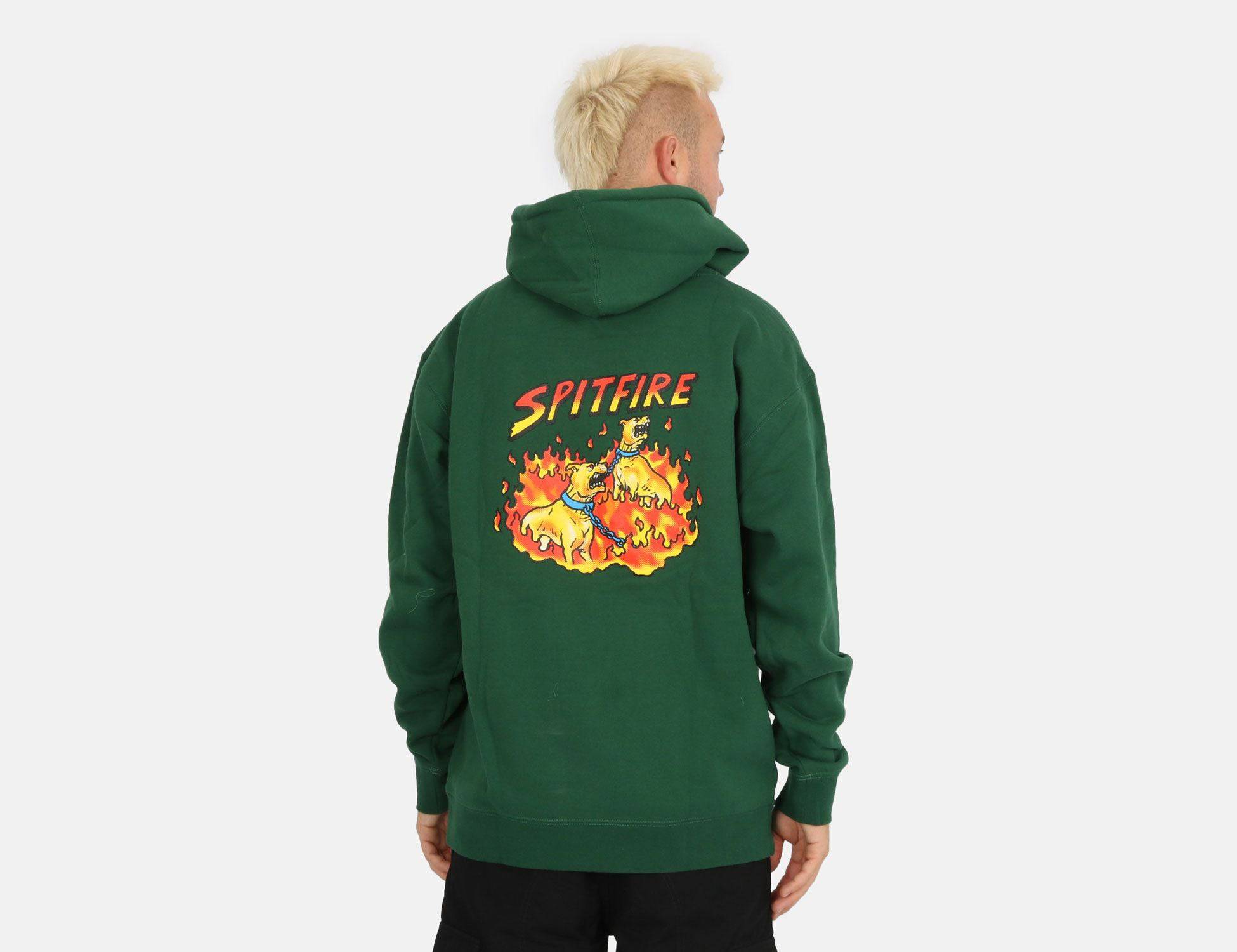 Spitfire Hell Hounds II Hoodie - Dark Green - Blowout Skateshop