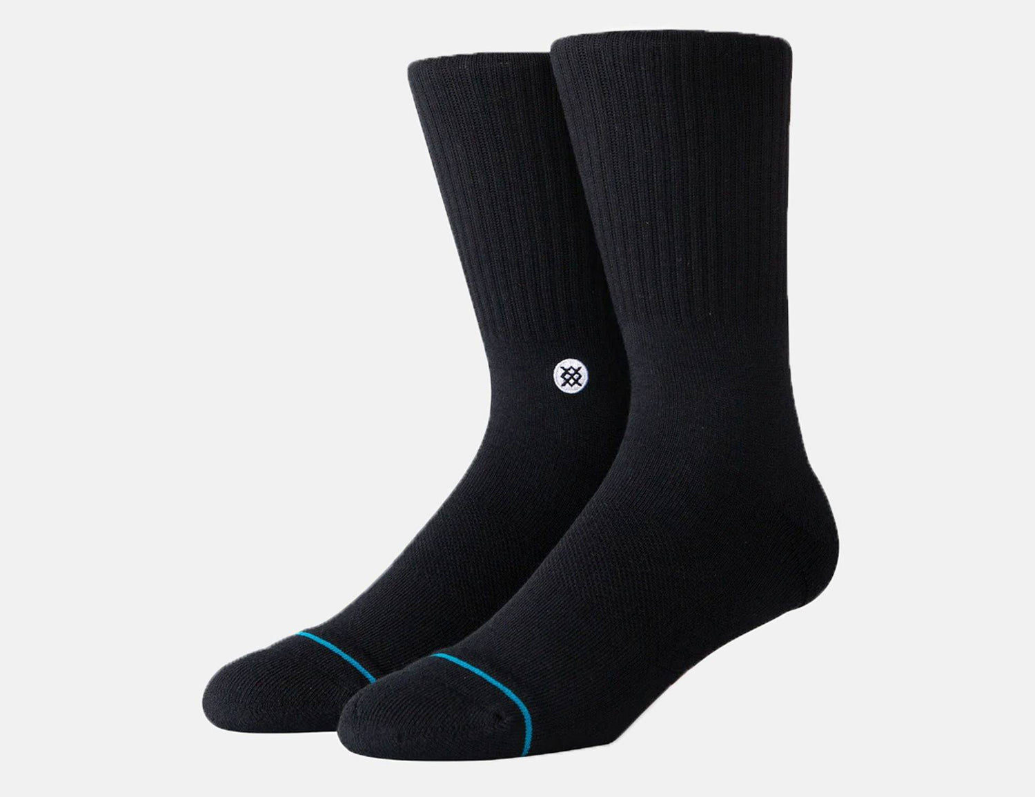 Stance Icon Socks - Black / White - Blowout Skateshop