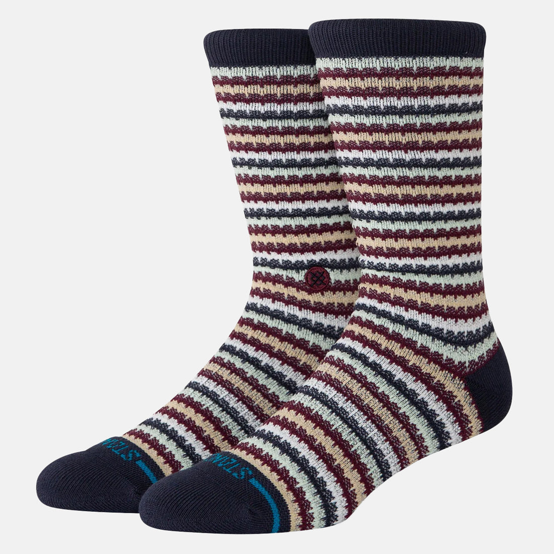 Stance Chiclets Waffle Knit Crew Socke - Navy Mehrfarbig Bild 1