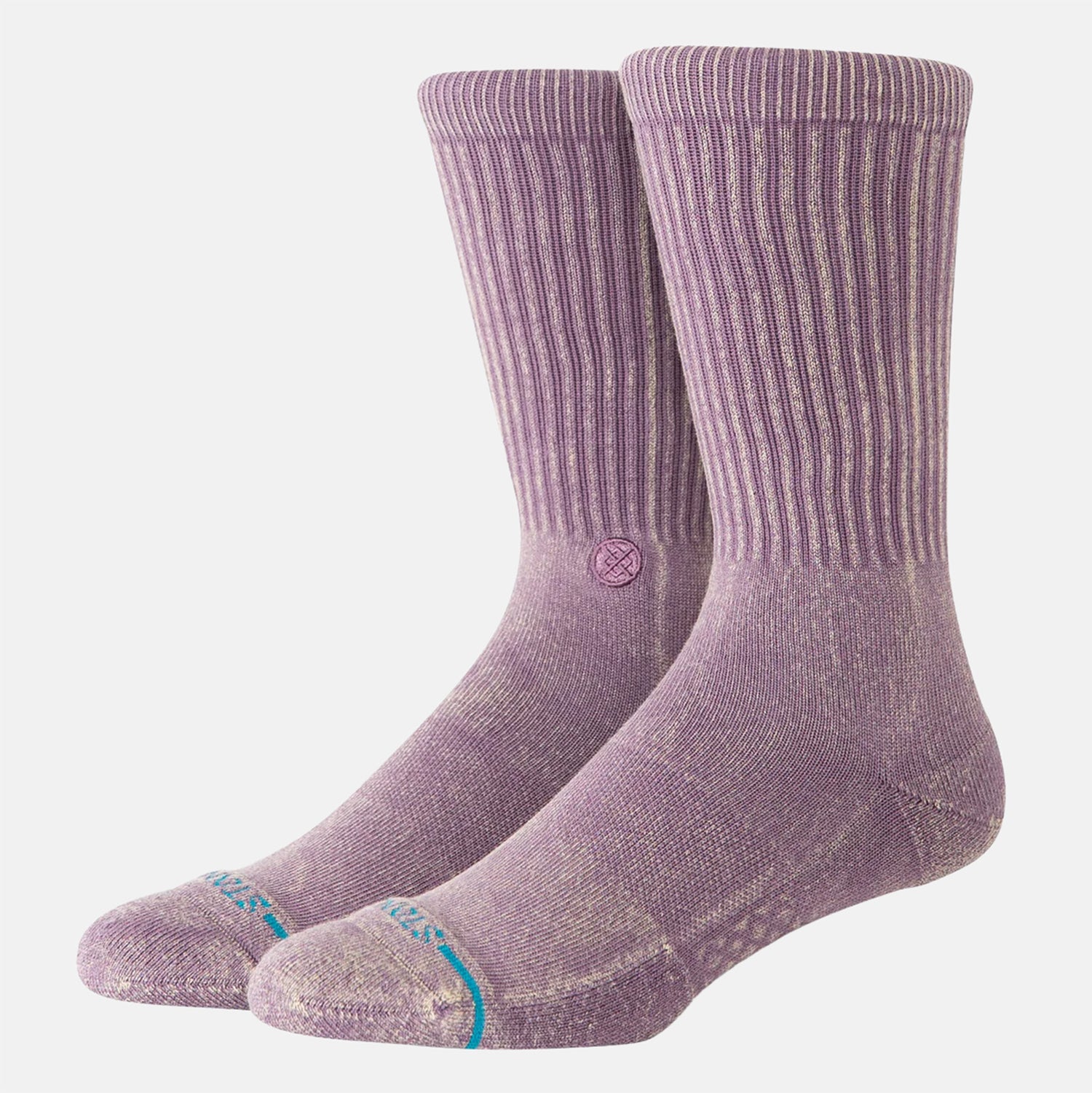 Stance Icon Dyed Crew Socks - Plum Rot Bild 1