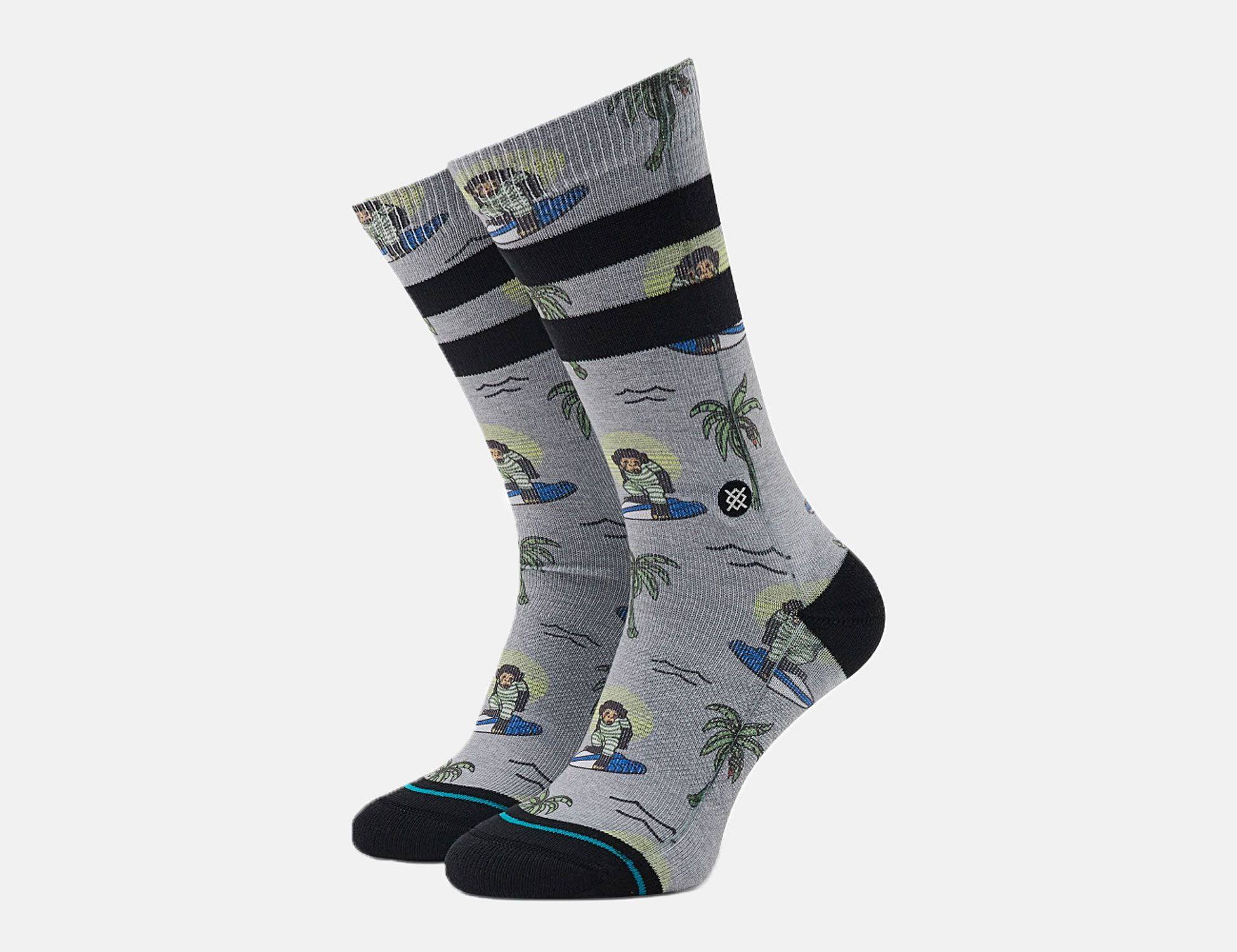 Stance Surfin Monkey Socke- Grey Grau Bild 1