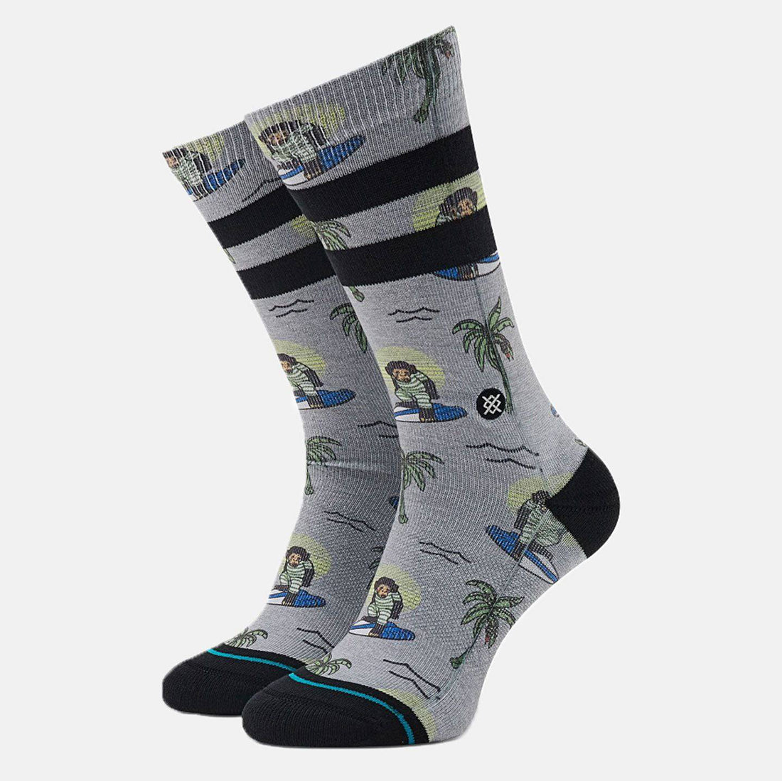 Stance Surfin Monkey Socke- Grey Grau Bild 1