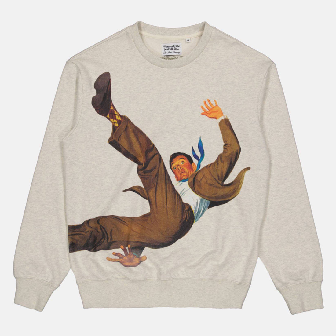 The Loose Company Falling Crewneck -  Heather Grey - Blowout Skateshop