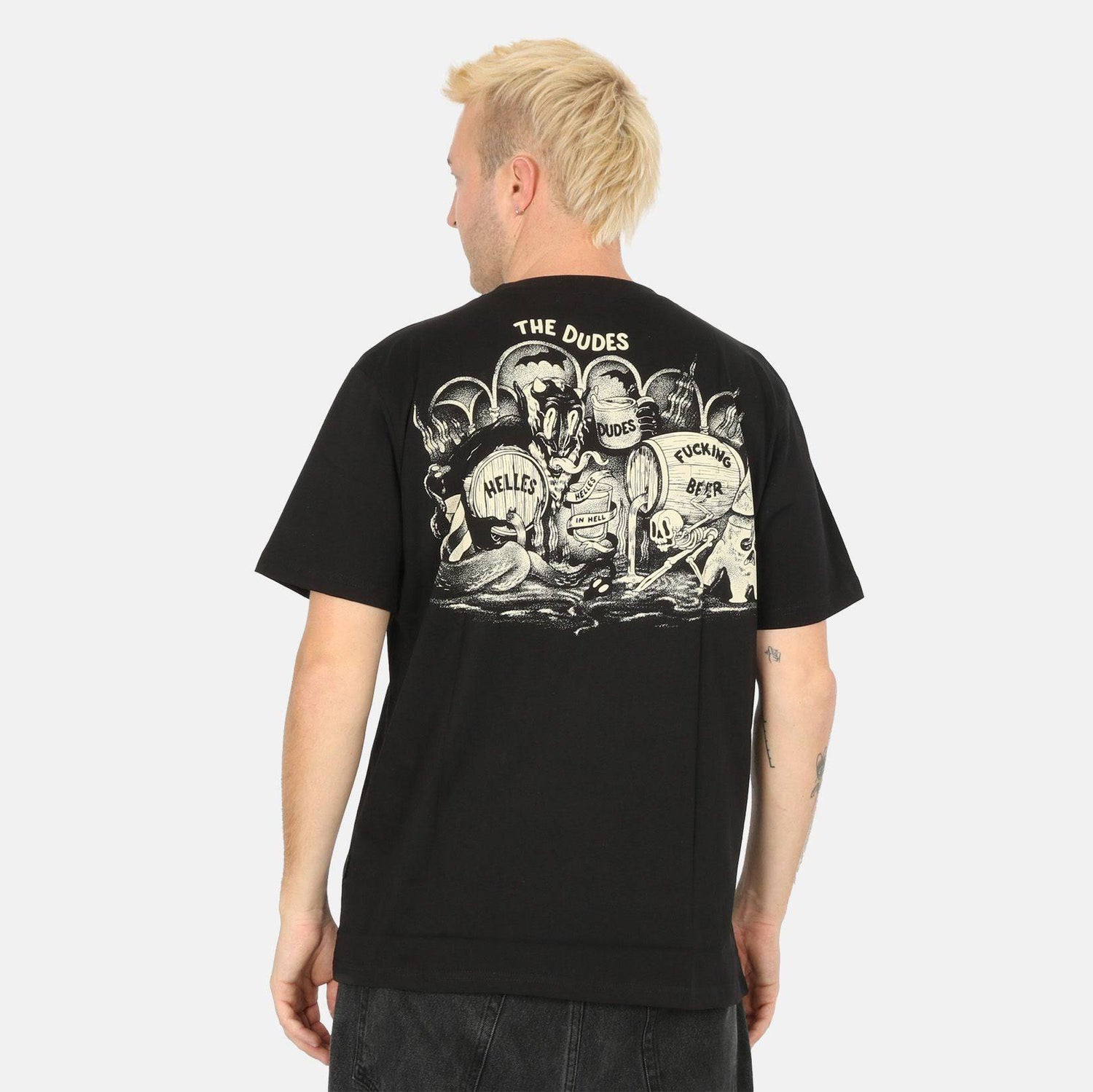The Dudes Helles in Hell T-Shirt - Black Bild 1