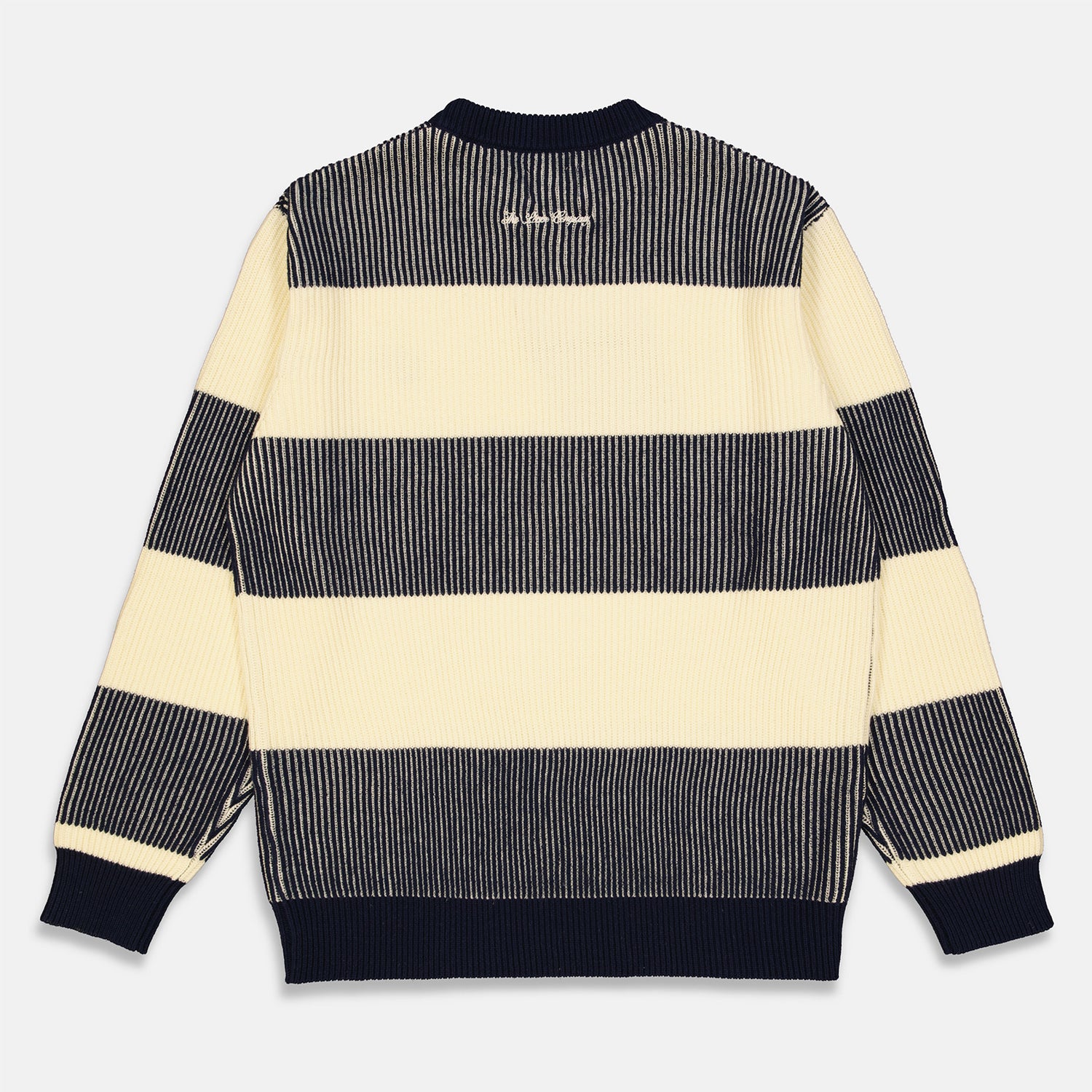 The Loose Company Pssst Knit Pullover - White / Navy Mehrfarbig Bild 2