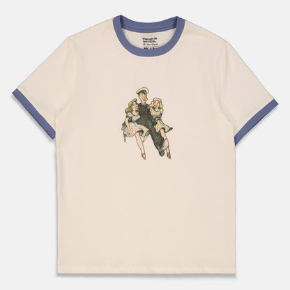 The Loose Company Sailor Ringer T-Shirt - White Weiß Bild 1