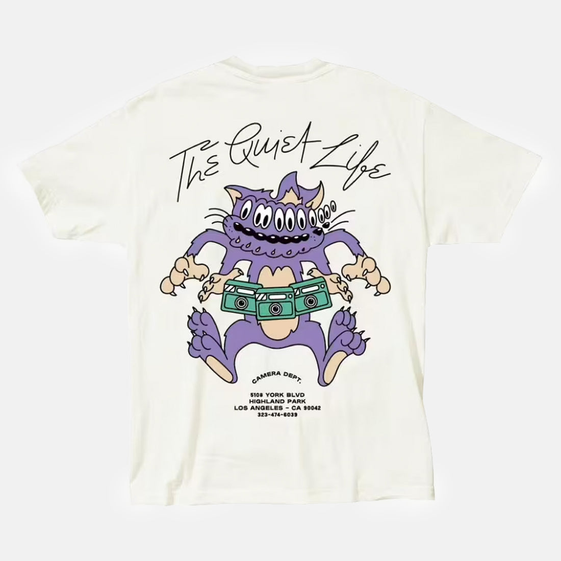 The Quiet Life Cat T-Shirt - Cream Weiß Bild 1