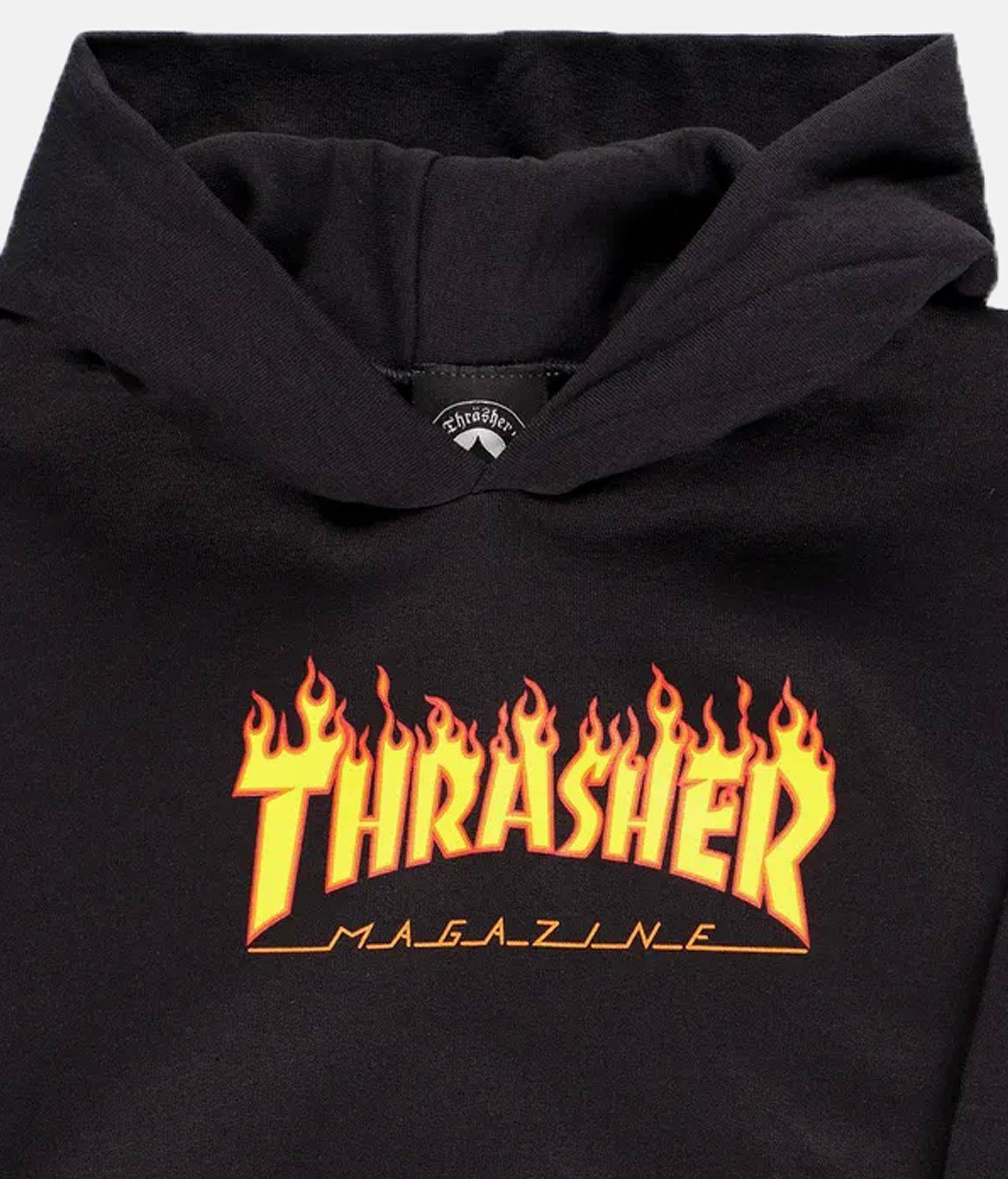 Thrasher Flame Kids Hoodie - Black - Blowout Skateshop