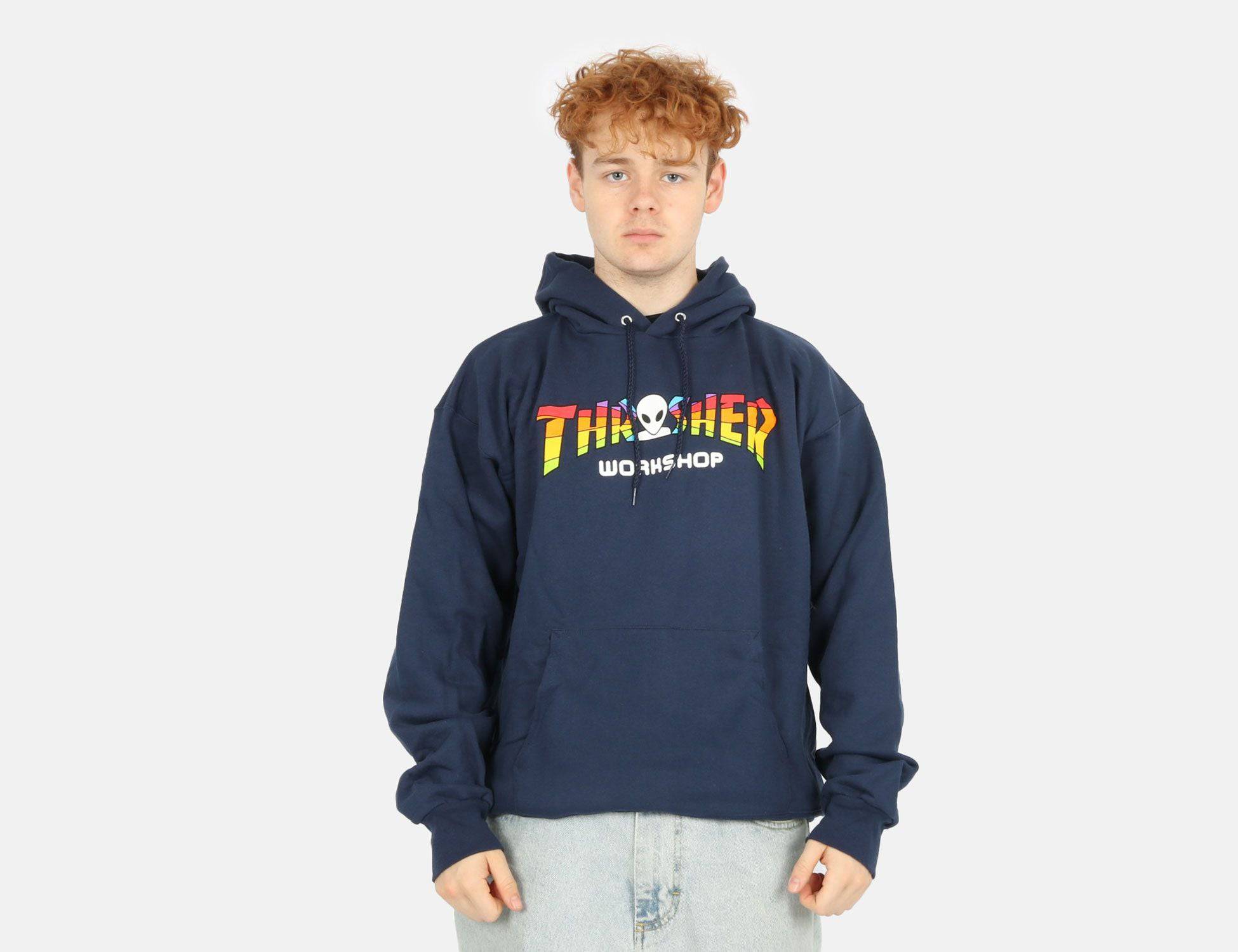 Thrasher x Alien Workshop Spectrum Hoodie - Navy - Blowout Skateshop