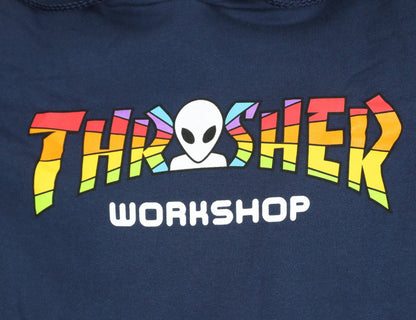 Thrasher x Alien Workshop Spectrum Hoodie - Navy - Blowout Skateshop