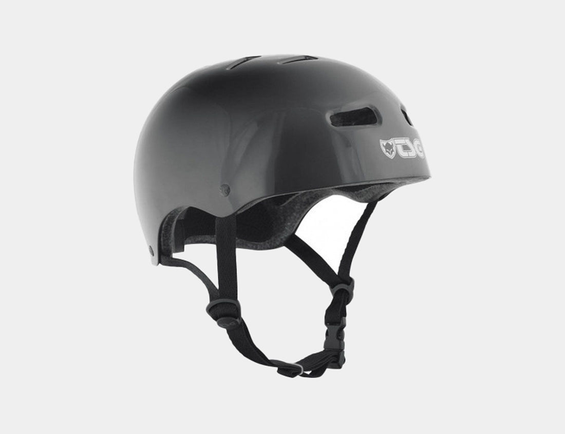 TSG Skate/BMX Solid Color Helm - Injected Black - Blowout Skateshop