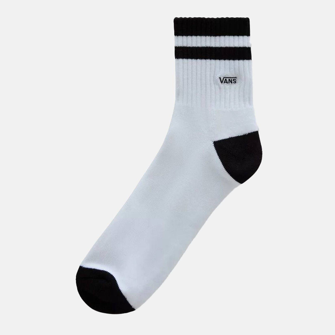 VANS Half Crew Socks - White / Black - Blowout Skateshop